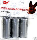 3 Rollos. Bolsa recoge Excremento​s Mascotas.
